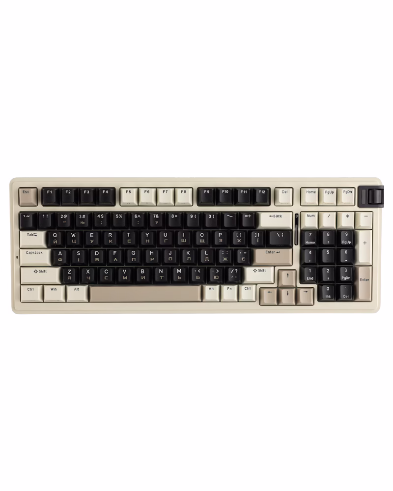Бездротова клавіатура KZZI K98 UA/ENG (Rainbow Switch) Meteorite Grey (6935280825019)