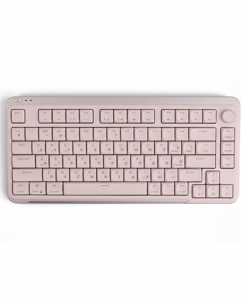 Бездротова клавіатура KZZI I75 UA\ENG (Red Switch) Pink