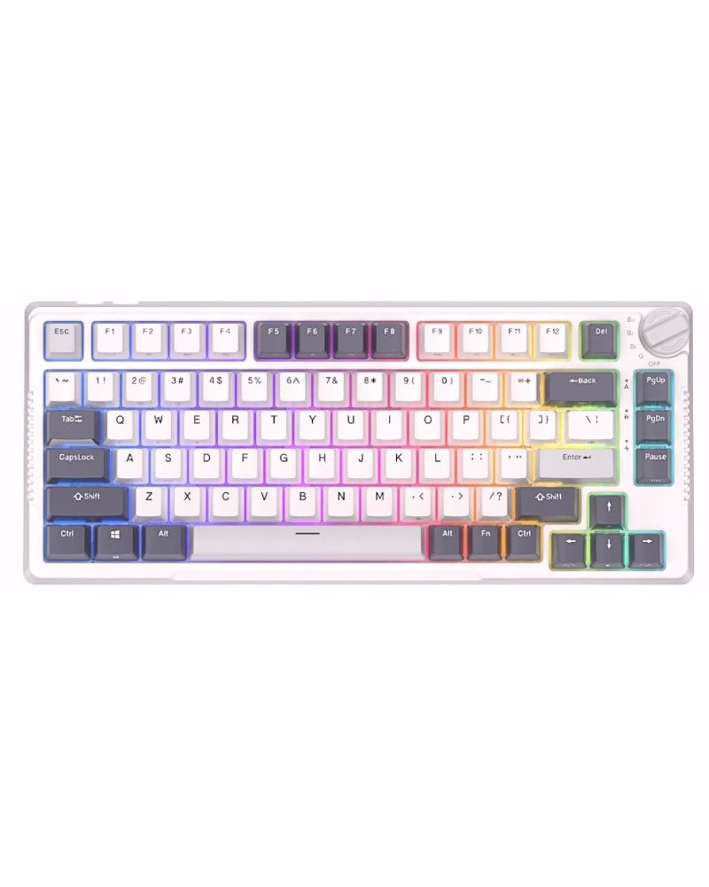 Клавіатура Royal Kludge H81 Wireless UA\RU\ENG Cherry Profile (Sky Cyan Switch) White Night (RK-H81UARUENG-CHP-SCS-WN)