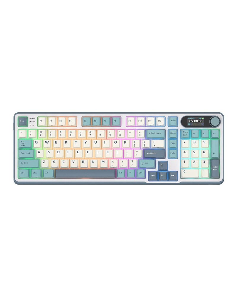 Клавіатура Royal Kludge S98 Wireless Keyboard UA\RU\ENG Cherry Profile (Brown Switch) Light Cloud (RK-S98UARUENG-CHP-BS-LC)
