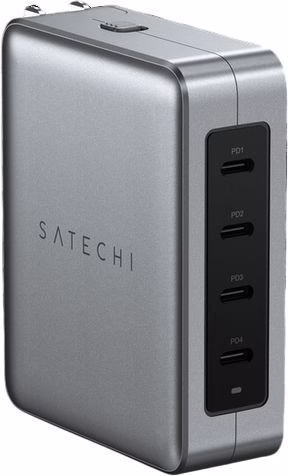 Мережевий зарядний пристрій Satechi 145W 4-Port USB-C GaN Travel Space Gray