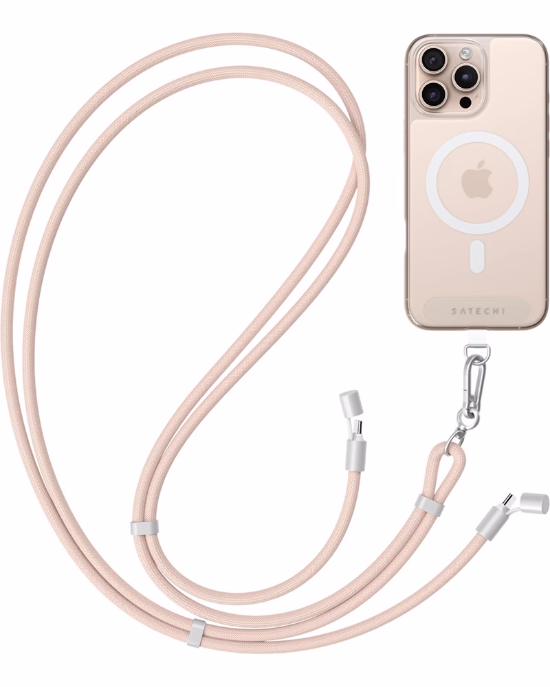 Ремінець-кабель Satechi OntheGo USB-C 60W Desert Rose (1.5 м)