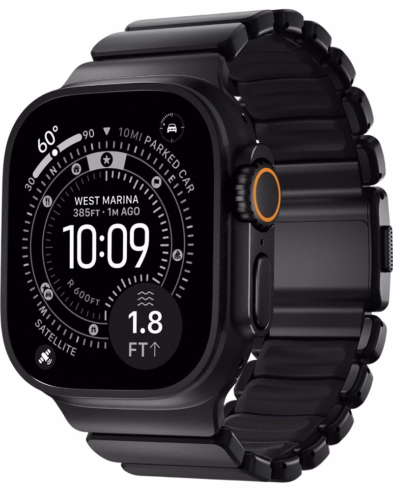 Ремінець Nomad Stratos Band для Apple Watch 46 49 Black Hardware Black
