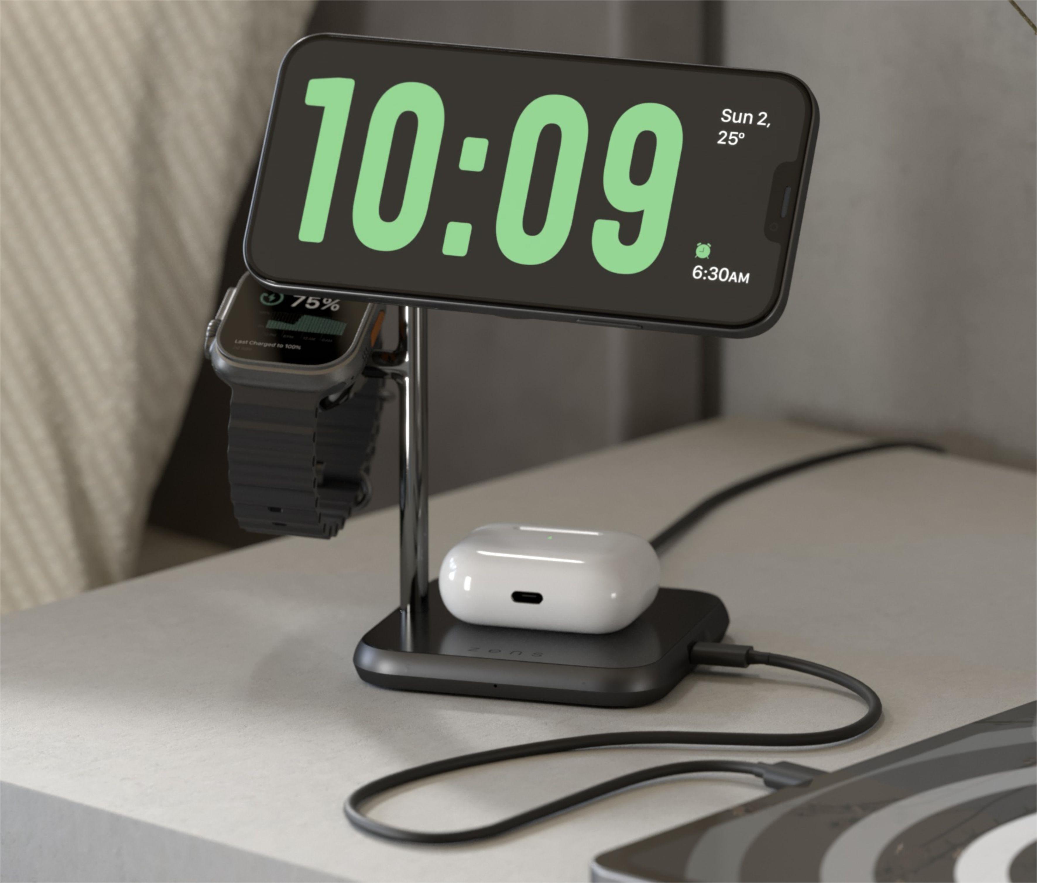 Бездротовий зарядний пристрій Zens 4-in-1 MagSafe + Watch Wireless Charging Station White - 1